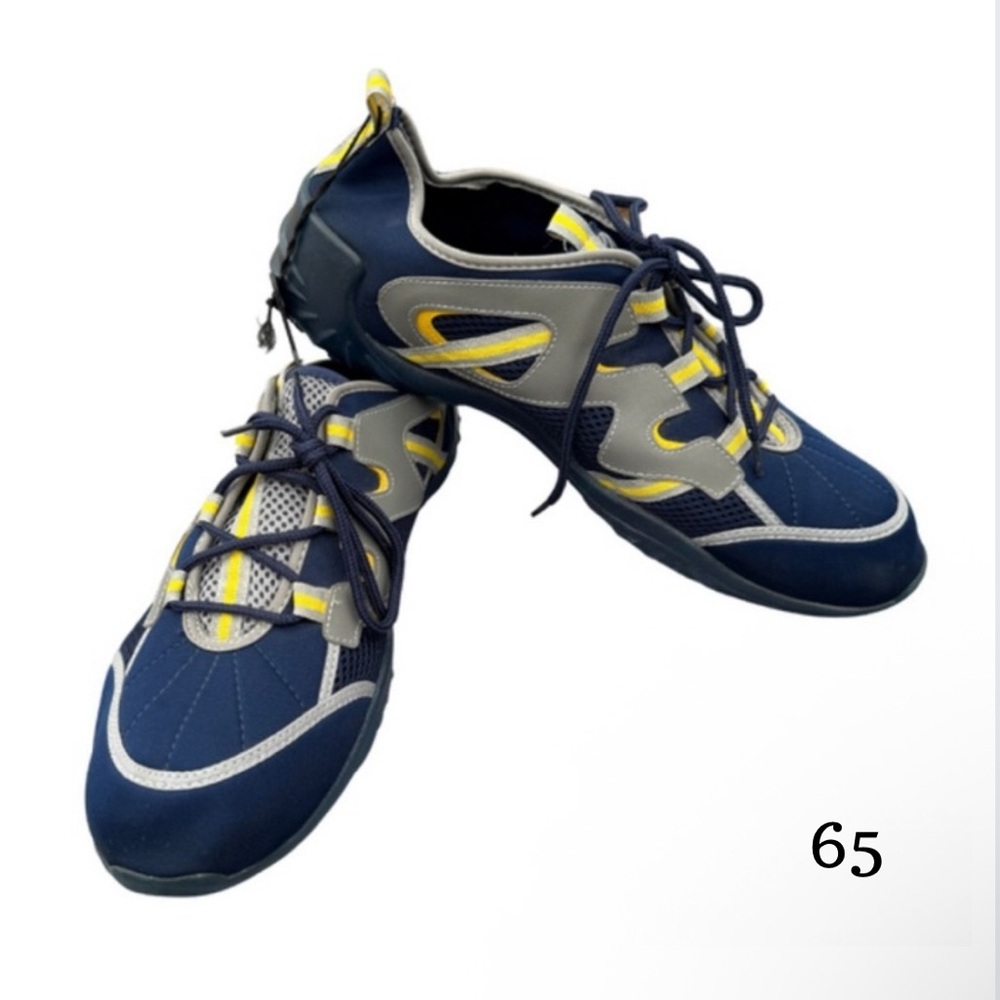 Sand n Sun Blue and Yellow Athletic Shoes S/13 - Picture 13 of 13